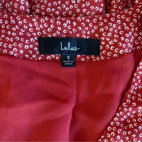 Lulus Castana Rust Red Print Button-Up Dress - Picture 3 of 10